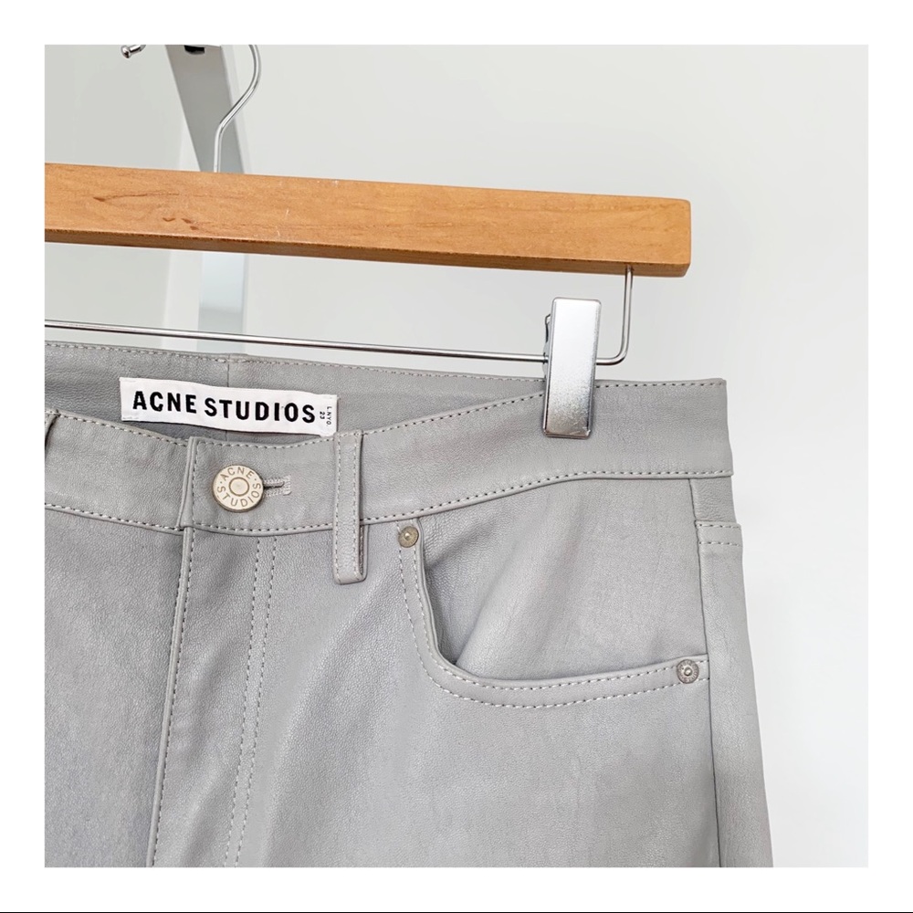 Acne Studios Lamb Leather Skin 5 Pants - Picture 3 of 8